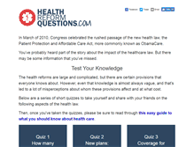 Tablet Screenshot of healthreformquestions.com